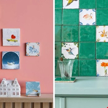 Eén tegeltje is geen tegeltje! Mix & match en maak je eigen mini-gallery aan de muur.